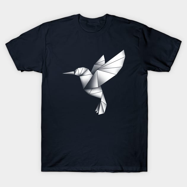 Origami hummingbird T-Shirt by rakelittle